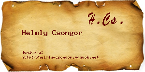 Helmly Csongor névjegykártya